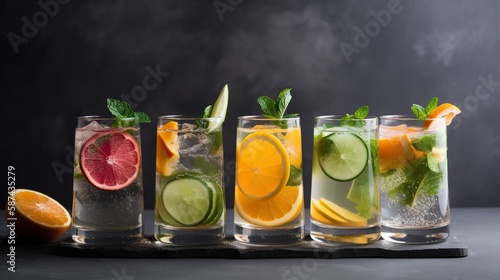 Obraz na płótnie Mojitos & Bebidas - Generative Ia w salonie