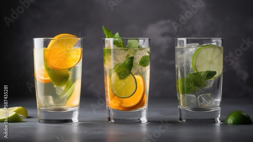Obraz na płótnie Mojitos & Bebidas - Generative Ia w salonie