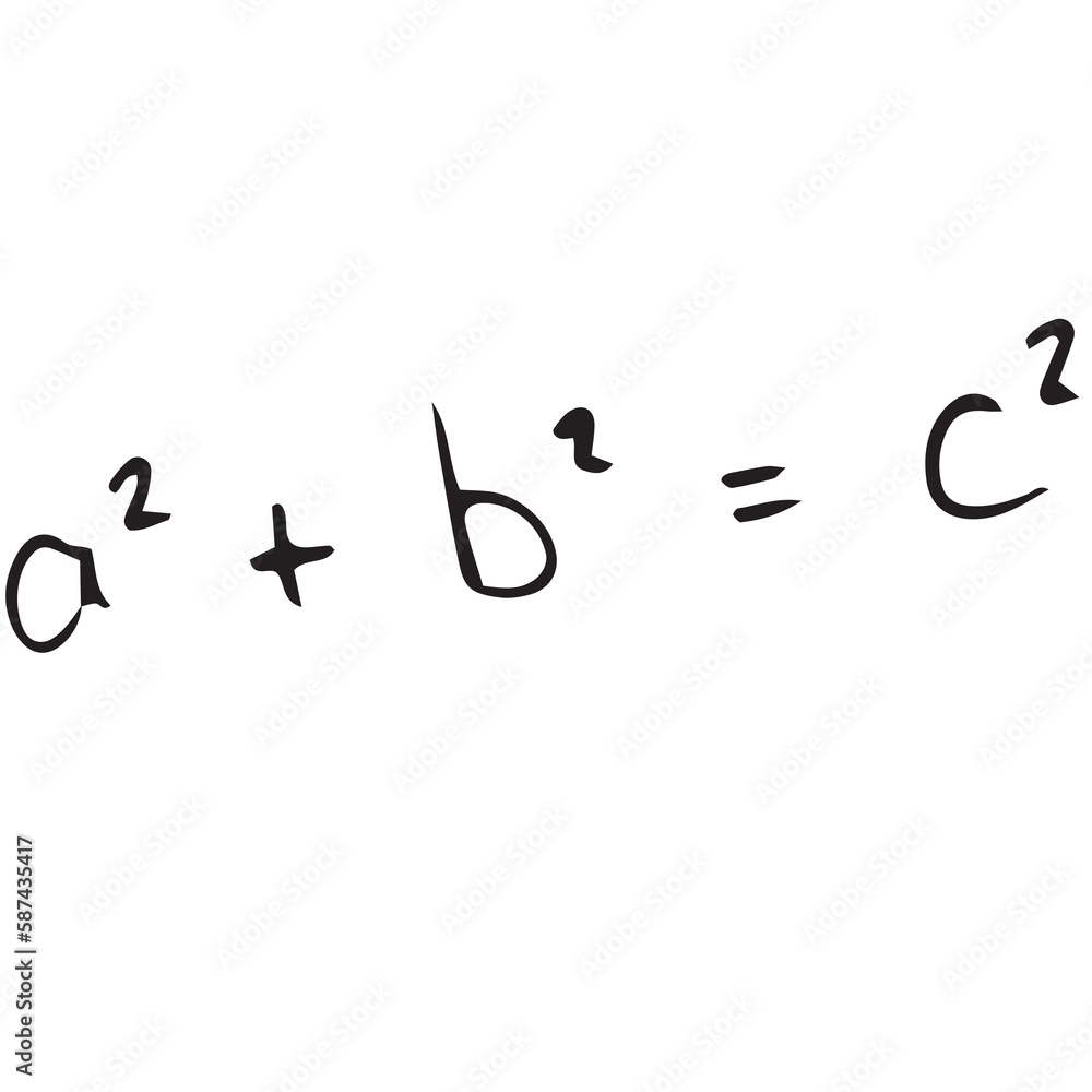 Digital image of Pythagoras formula Digital image of Pythagoras formula