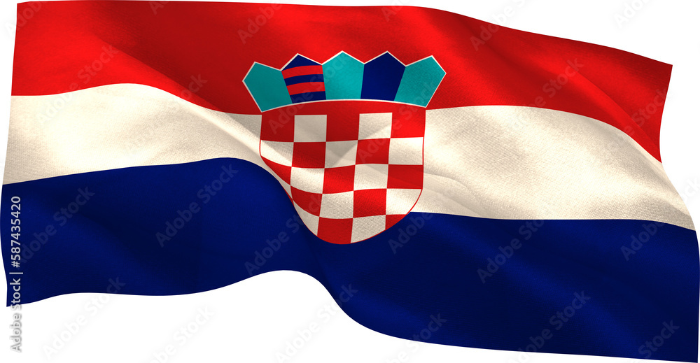 Digitally generated croatia national flag