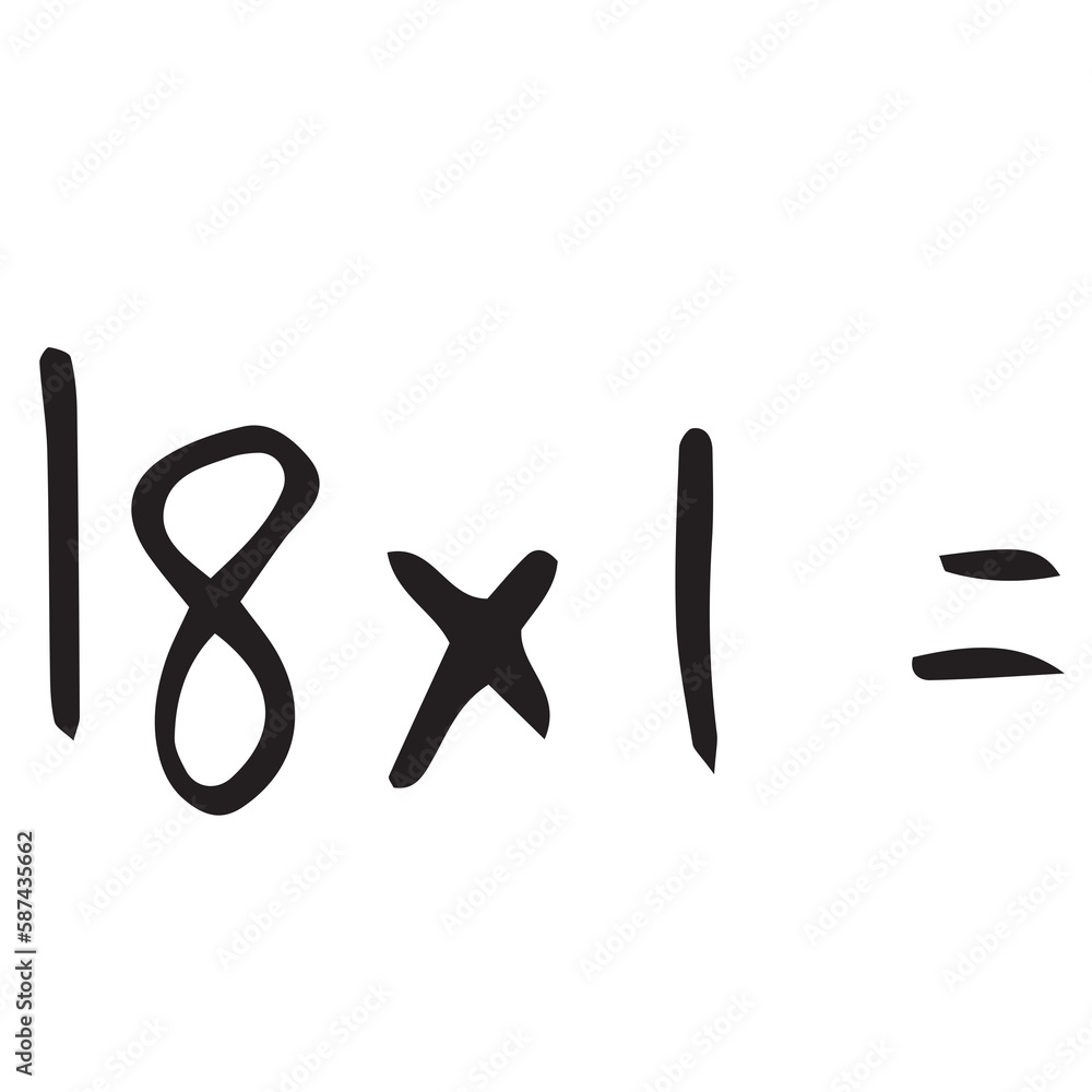 Digitally generated image of numbers multiplication Digitally generated image of numbers multiplication