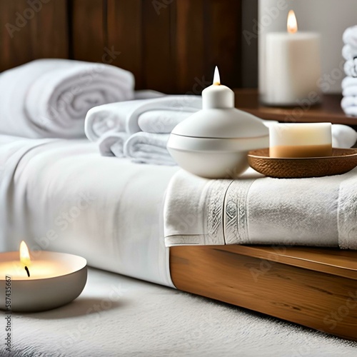 relaxation, spa, peaceful environment, flavored, candles, white environment