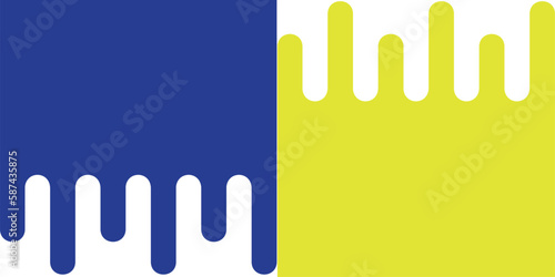 abstraction of yellow and blue paint on the wall, vector stains