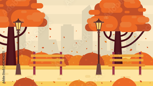 Autumn Beauty landscape, Fall Foliage, November Park, Autumnal Scene, Leafy Landscapes