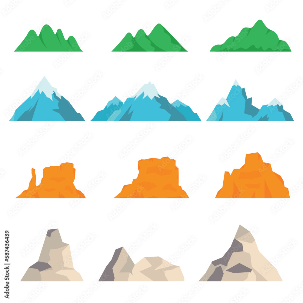 Mountain Range Variety, Mountains, landscape mountain, relief mountain, alps, Diverse Peaks