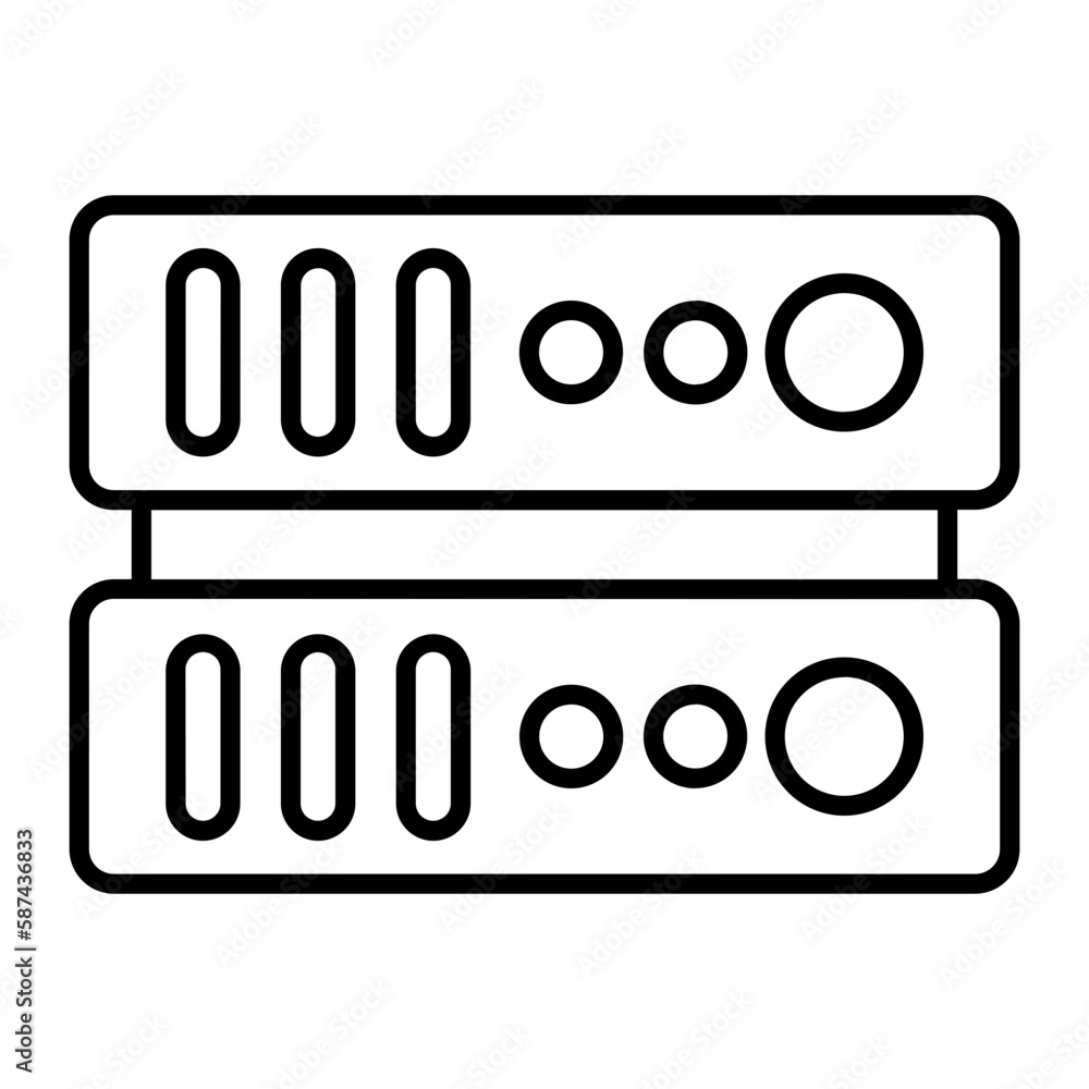 Server Hosting Outline Icon Server Hosting Outline Icon