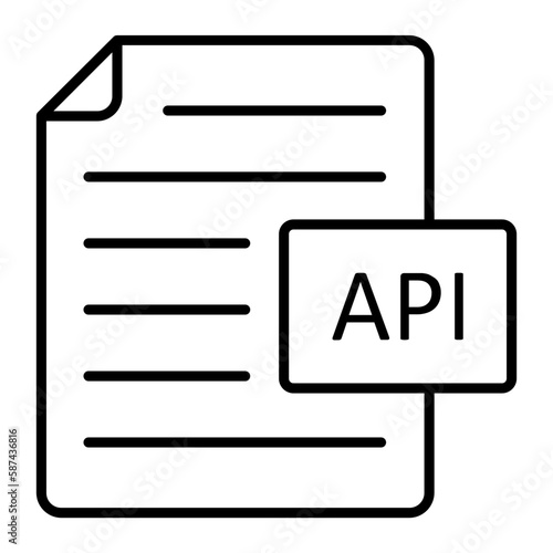 Api Documents Outline Icon