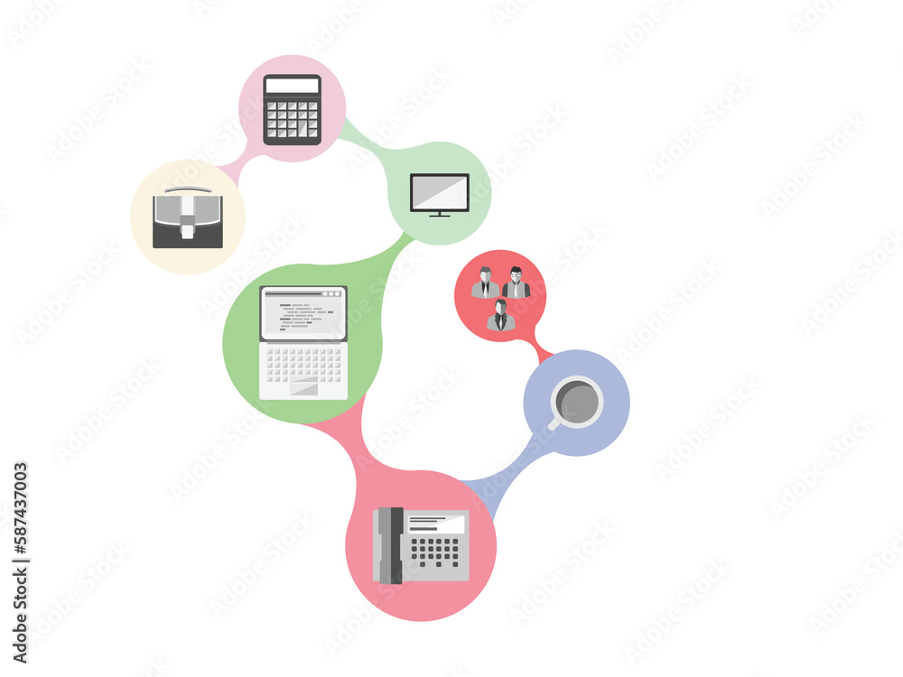 Digitally generated image of icons set Digitally generated image of icons set