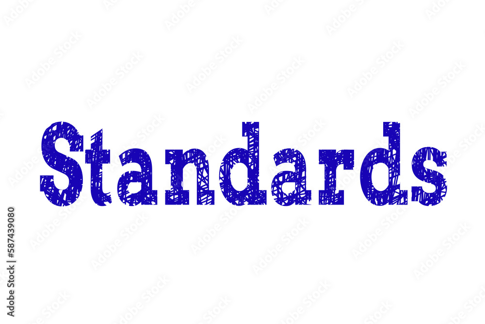 Close up of Standards text 