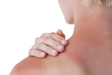 Woman having shoulder pain