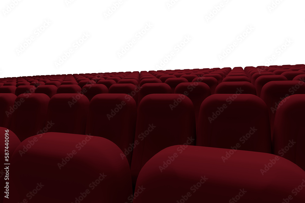 Obraz premium Red chairs in row at auditorium