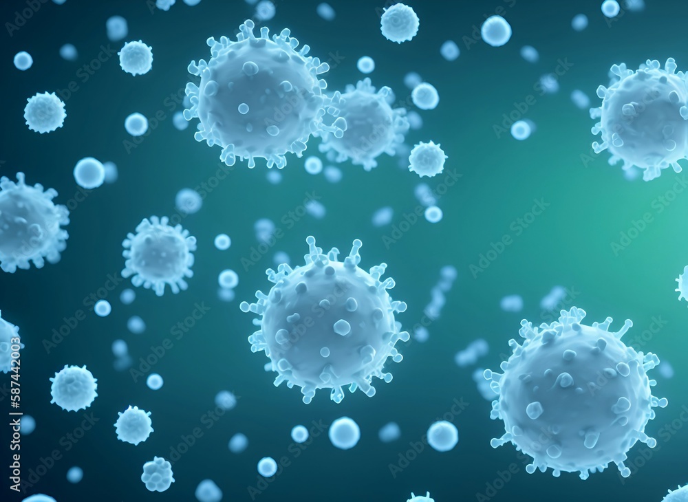 Coronavirus Covid-19 background, Virus in background, a microscopic photo.