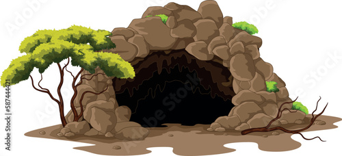 illustration of cave background