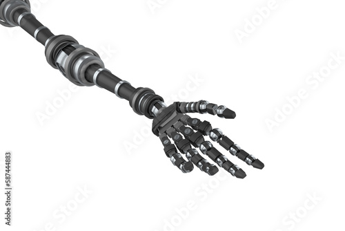 Digitally generated image of robotic hand