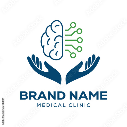 hands holding a logo