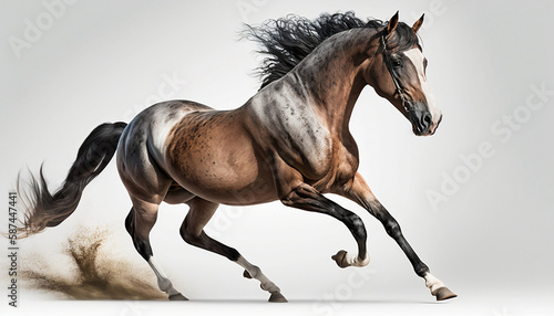 Canvas-taulu isolated horse for home décor, wall art, graphic design, and DIY projects - stunning standalone image on white background