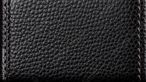 Wallpaper Mural Genuine black leather texture pattern. Generative AI Torontodigital.ca