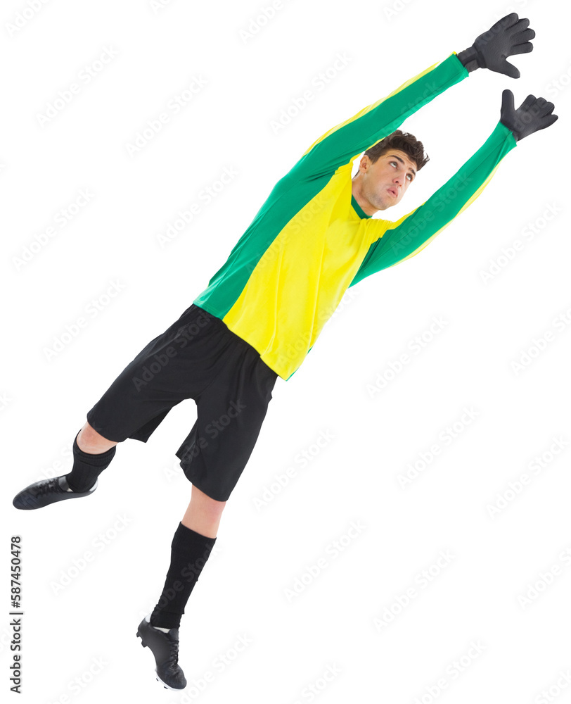 Fototapeta premium Goalkeeper jumping