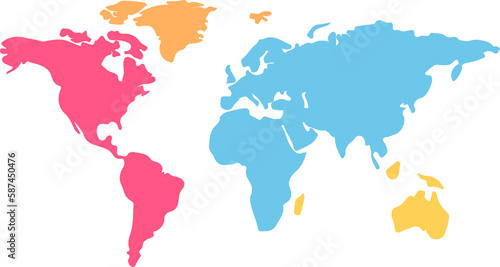 Digital image of world map