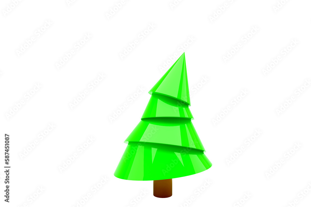 Fototapeta premium Digitally generated image of green Christmas tree