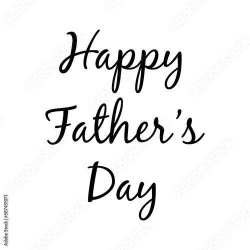 Curvy Happy Fathers day text on white background