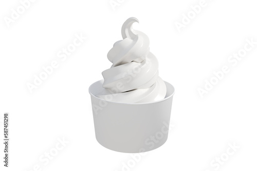 3D Composite image of a cupcake