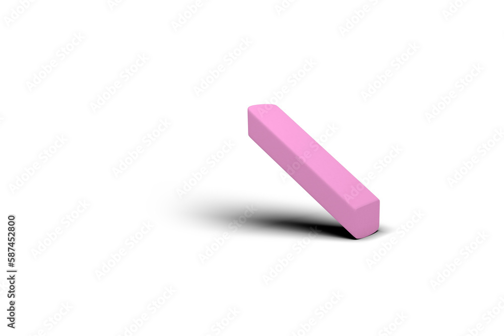 Obraz premium Digital composite image of pink eraser