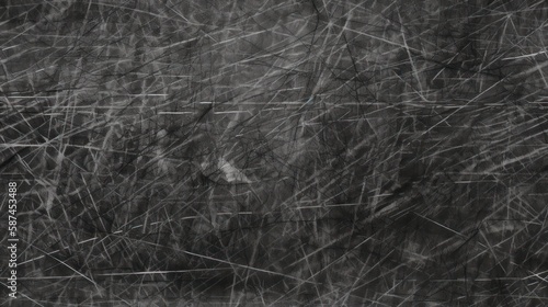 Scratched concrete wall texture background. Dark gray colors, horror vibes. Generative AI