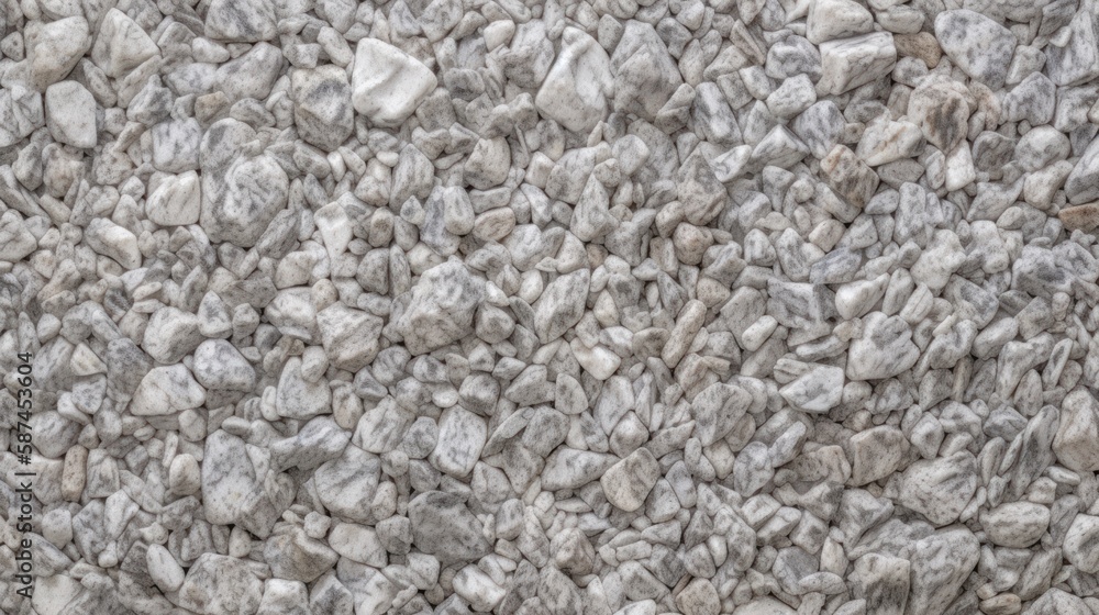 Grey granite stone pebbles texture background for design. Generative AI Grey granite stone pebbles texture background for design. Generative AI