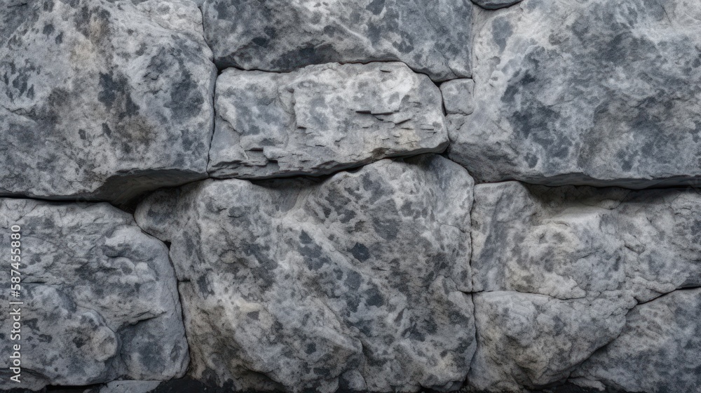 Obraz premium Raw granite stone texture. Grey granite from Italy pattern background. Generative AI