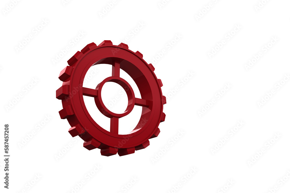 Close-up of red gear Close-up of red gear