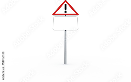 Sign board with exclamation mark