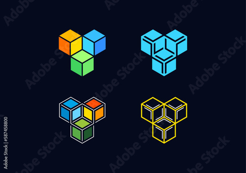 blockchain hexagon cube system