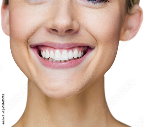 Closeup of beautiful young woman smiling © vectorfusionart