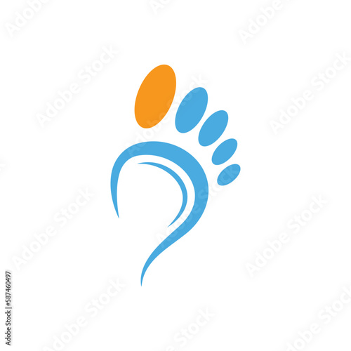 foot care logo icon design vector