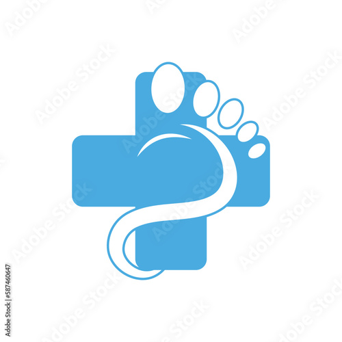 foot care logo icon design vector