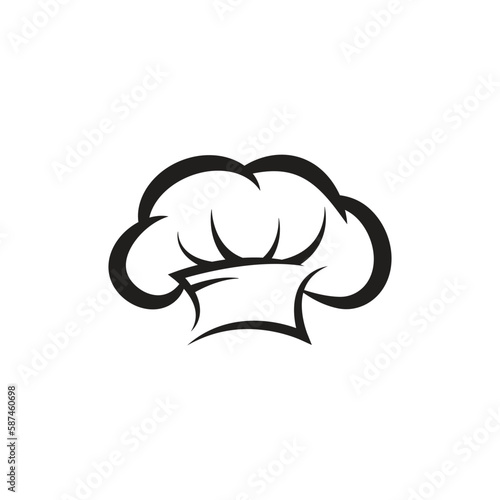 chef hat logo icon design vector