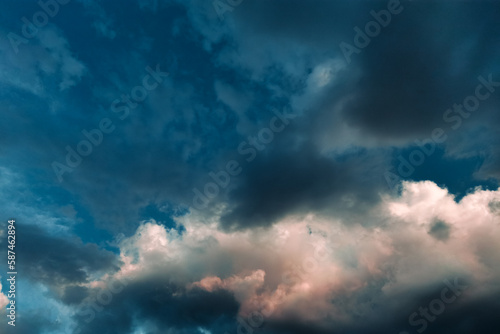 Photography blue sky with clouds
