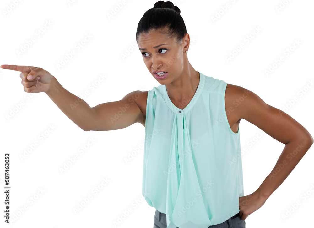 Angry businesswoman pointing Angry businesswoman pointing