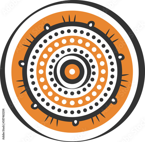 Circular abstract design icon