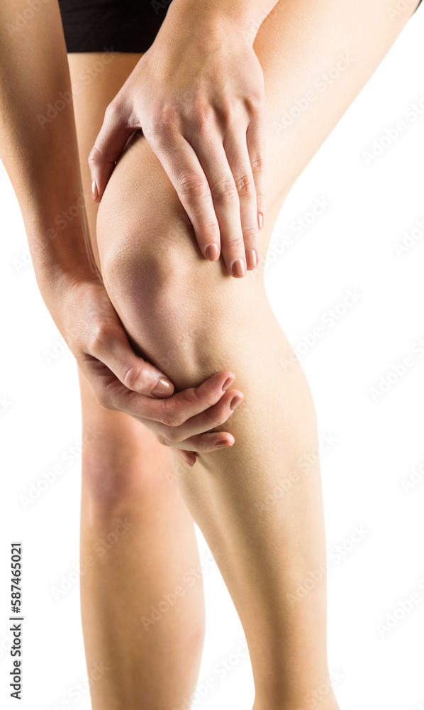 Woman with knee injury
