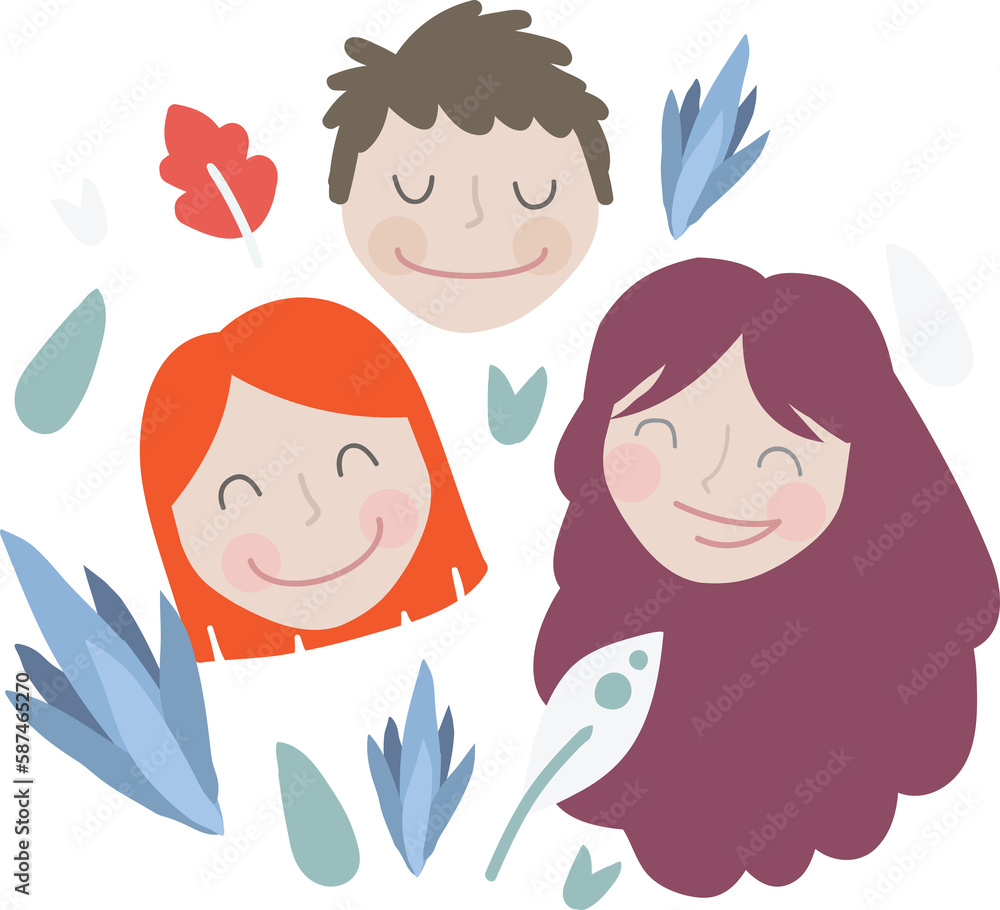 Illustration of happy childrens Illustration of happy childrens
