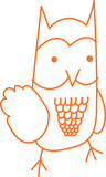 Vector sign of owl