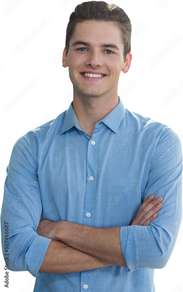 Portrait of smiling young businessman with arms crossed Portrait of smiling young businessman with arms crossed