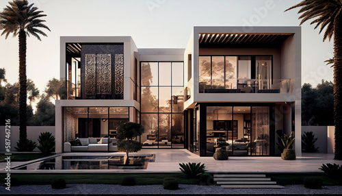 Stunning modern villa with glass walls © 대연 김