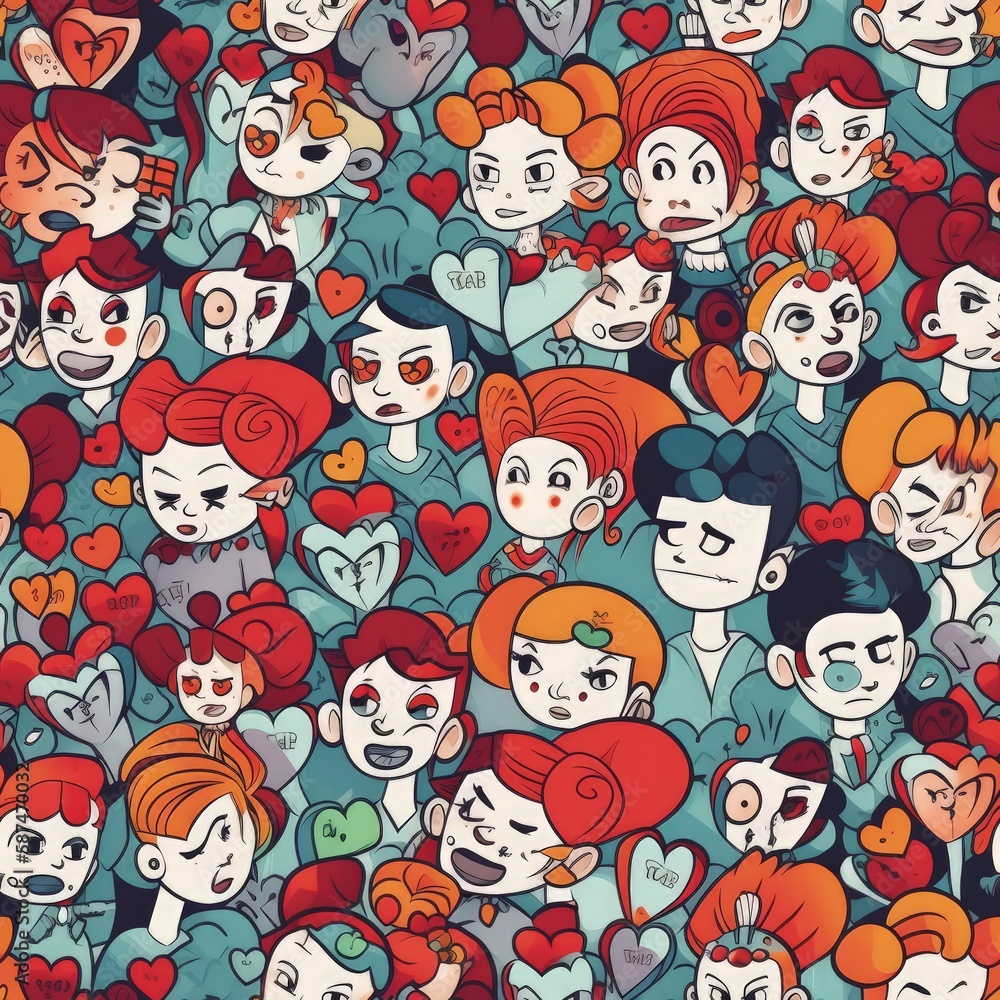 Endless pattern cartoon Endless pattern cartoon
