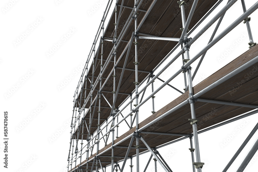 3d image of construction scaffolding 3d image of construction scaffolding