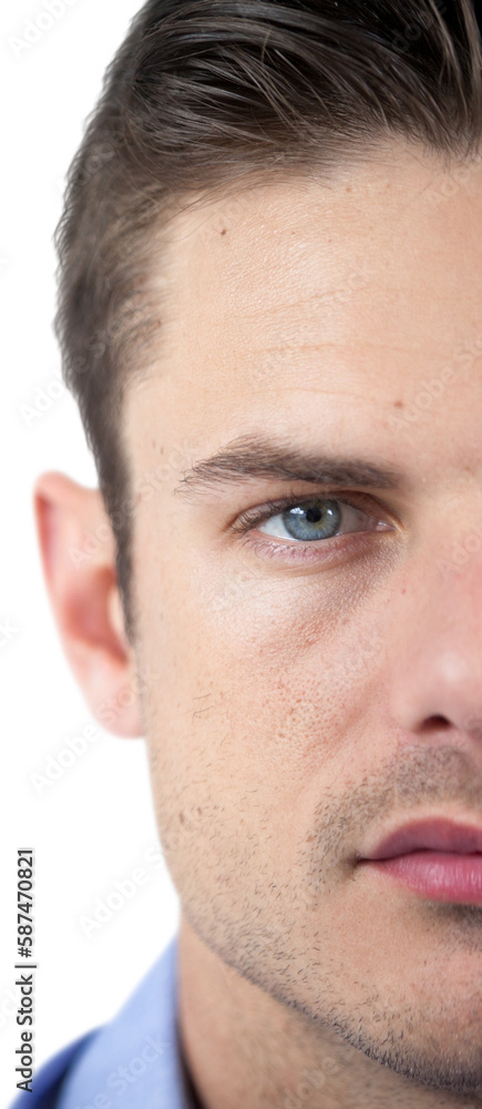 Fototapeta premium Portrait of man with blue eyes
