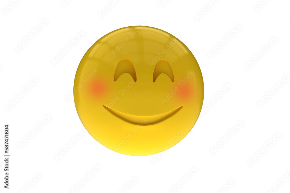 Fototapeta premium Three dimensional image of happy emoface