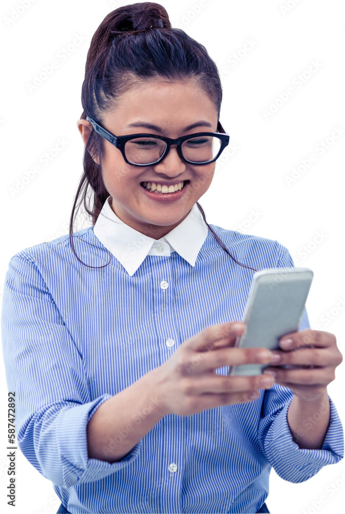 Asian businesswoman using smartphone
